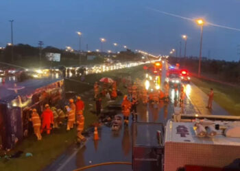 Acidente gravíssimo no início da noite de sábado (21), no DF