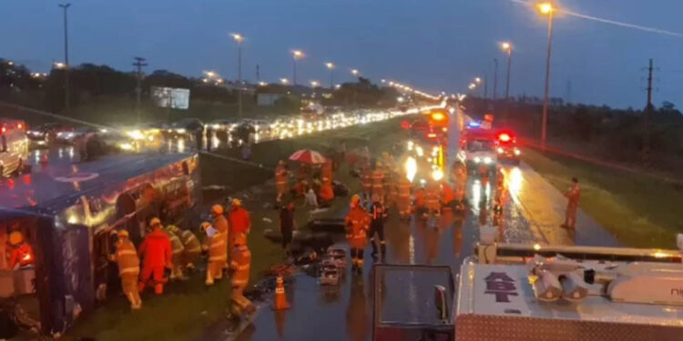 Acidente gravíssimo no início da noite de sábado (21), no DF