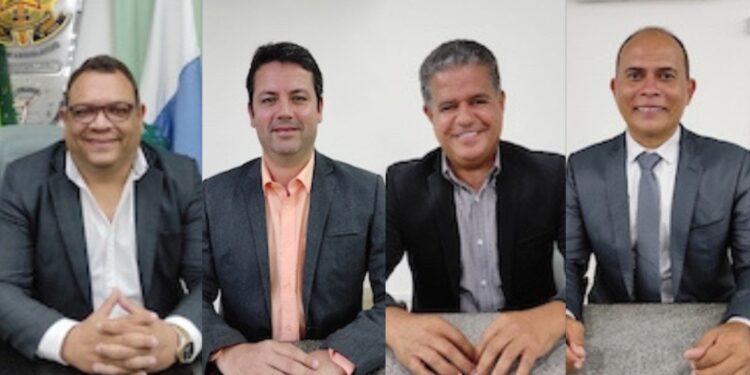 Da esquerda para a direita: Djalma Loureiro, Cesar Barros, Heleno Pedro e Marcílio da Saúde