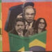 Arthur Lira, Damares Alves e Paulo Guedes, numa lata de lixo em exposição da CEF em Brasília