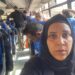 Noura Bader embarca novamente em ônibus para sul de Gaza neste sábado (14)