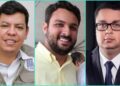 Blogueiros Alberes Xavier, Guilherme Aguiar e Edmar Lyra (esq. para dir.)