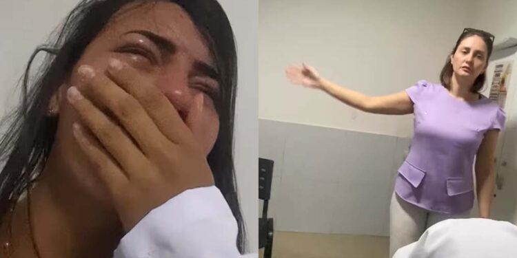 Amanda Oliveira gravou agressão e postou nas redes sociais