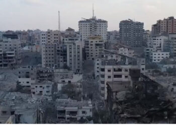 Destruição na faixa de Gaza.