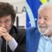 Os presidentes Javier Milei (Argentina) e Lula (Brasil)