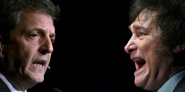 Sergio Massa e Javier Milei disputam segundo turno na Argentina