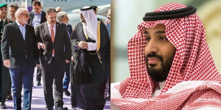 Lula chega à Riad, para encontro com herdeiro saudita