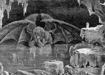 Lucífer no Nono Círculo do Inferno, por Gustave Doré