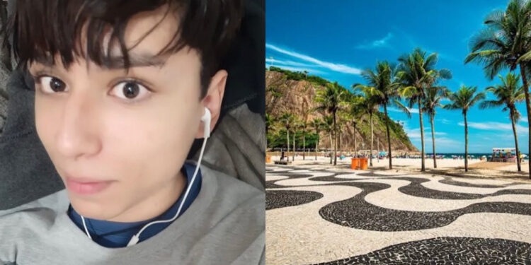 Gabriel Mongenot, de 25 anos, morreu a facadas na Praia de Copacabana, no Rio