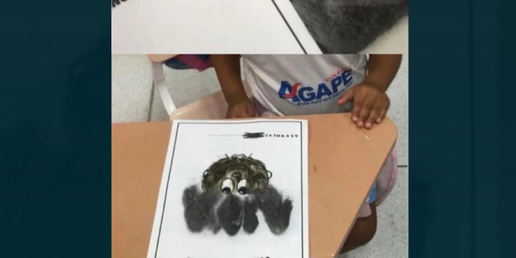 Escola particular Goiana/PE causa polêmica ao utilizar palha de aço para representar cabelos afro.