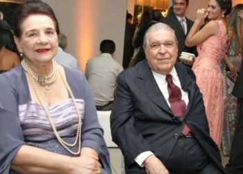 Graça Maria Monteiro Brennand e o marido Ricardo Brennand