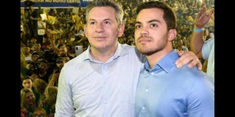 O governador do Mato Grosso, Mauro Mendes, e o filho Luís Mendes