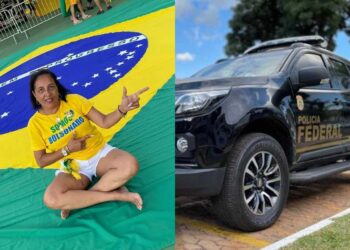 Edith Christina em manifestações golpistas em João Pessoa.