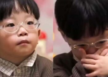 O pequeno Geum Ji Eun, de quatro anos