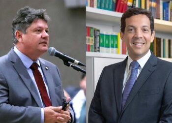 Sileno Guedes, do PSB (á esq) e Carlos Teves (TCE)