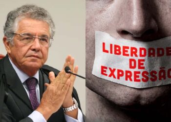 O ministro aposentado do STF, Marco Aurélio Mello (esq.)