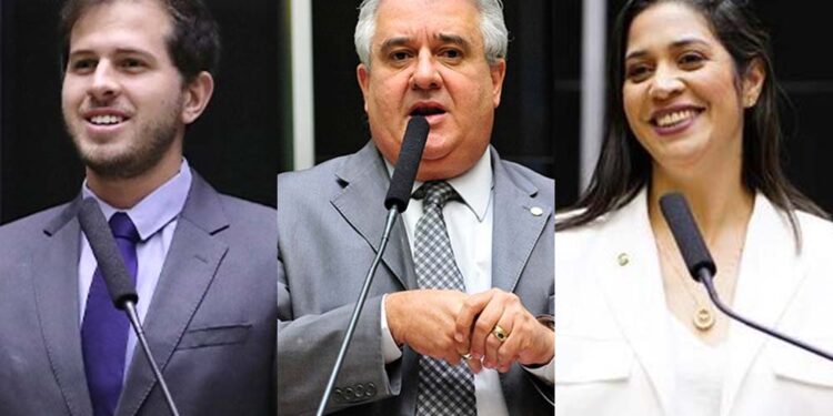 Pedro Campos (PSB), Augusto Coutinho (Republicanos) e Iza Arruda (MDB)