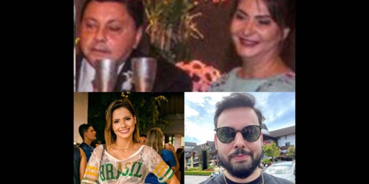 Sebastião Figueiroa, a esposa Sandra, e os filhos Davidson e Suellen (sentido horário)
