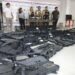 Armas apreendidas no Paraguai durante a operação contra quadrilha comandada por Diego Dirísio.
