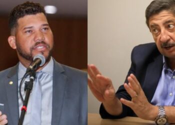 Abimael Santos (PL) apresentou uma série de denúncias contra Joaquim Neto (dir.)