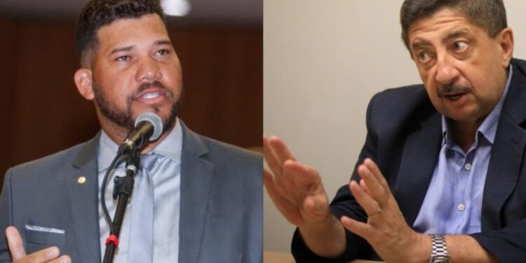 Abimael Santos (PL) apresentou uma série de denúncias contra Joaquim Neto (dir.)