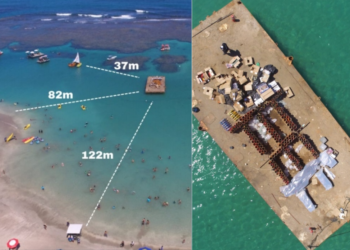 A balsa não tem identificação de seu nome e nem registro