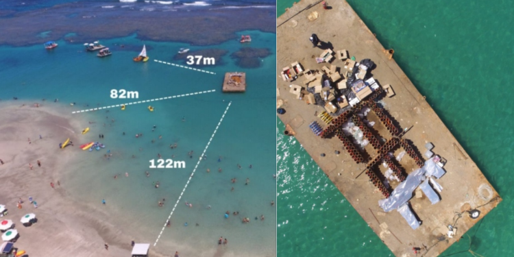 A balsa não tem identificação de seu nome e nem registro