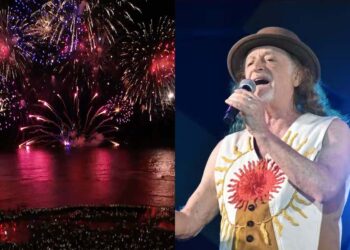 Alceu Valença comanda contagem regressiva na Virada Recife cantando 'Anunciação'