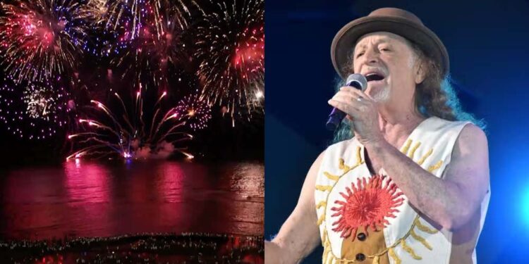 Alceu Valença comanda contagem regressiva na Virada Recife cantando 'Anunciação'