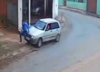 Câmeras de segurança registraram momento do atropelamento