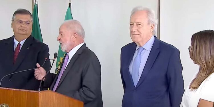 Flávio Dino, Lula, Ricardo Lewandowski e Janja
