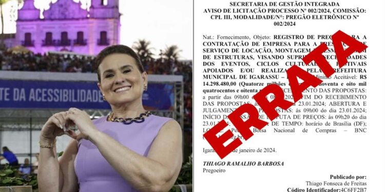 Prefeitura de Igarassu revê decisão após polêmica sobre gastos com estruturas de palco.