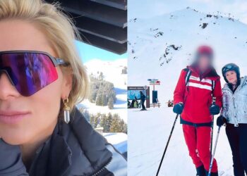 Juliana Santos postou fotos esquiando em Courchevel, na França