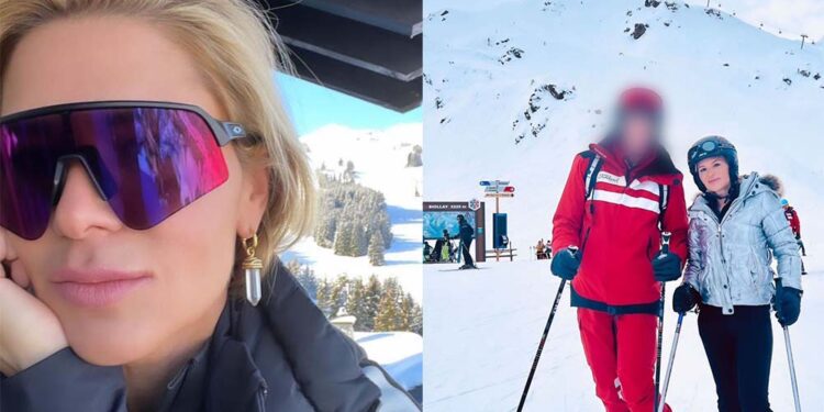 Juliana Santos postou fotos esquiando em Courchevel, na França