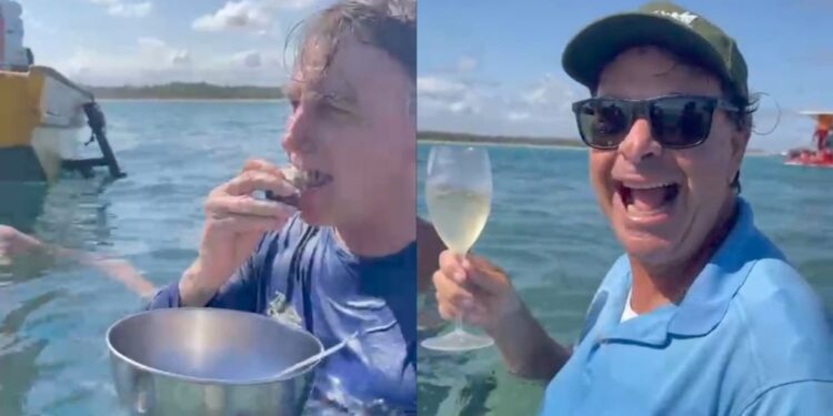 Bolsonaro (PL) virou o ano em Alagoas, a convite do ex-ministro, Gilson Machado.