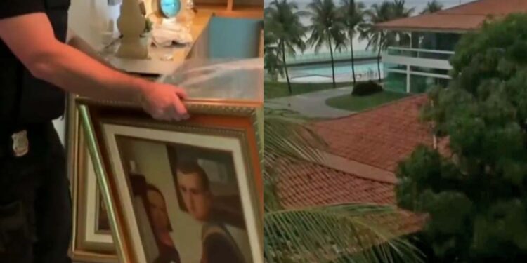 Obras de arte apreendidas na mansão de José Santos