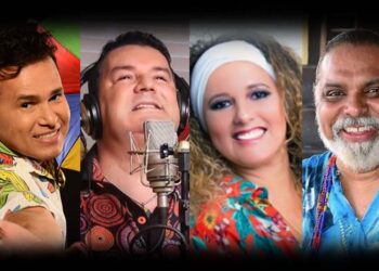 Almir Rouche, André Rio, Gerlane Lops e Marrom Brasileiro (Da esq. para dir.)