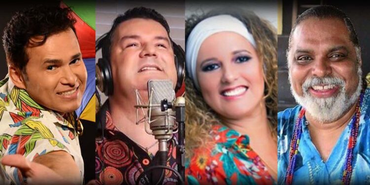 Almir Rouche, André Rio, Gerlane Lops e Marrom Brasileiro (Da esq. para dir.)