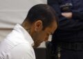 Ex-lateral da Seleção Brasileira Daniel Alves, durante julgamento