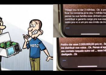 Prints de conversa contendo propostas de R$ 2 milhões para compra de votos