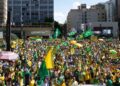 Bolsonaristas reunidos em 2020 na Avenida Paulista.