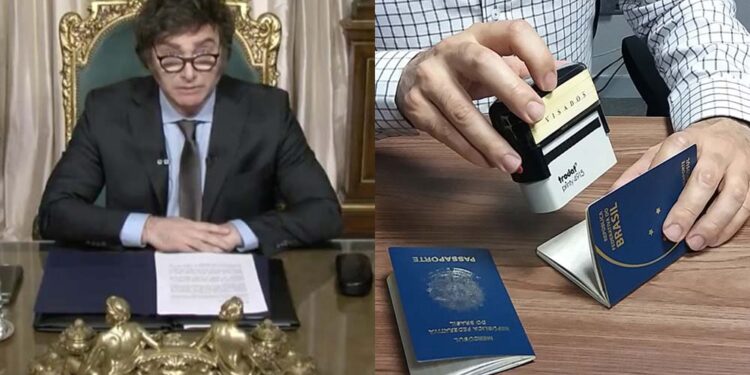 Presidente Javier Milei começa a restringir o acesso de estrangeiros
