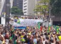 Ato na Avenida Paulista, em SP, em protesto pela morte de preso do 8 de janeiro na Papuda