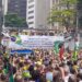 Ato na Avenida Paulista, em SP, em protesto pela morte de preso do 8 de janeiro na Papuda