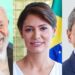 Presidente Lula (PT), Michelle Bolsonaro (PL) e o governador Tarcísio de Freitas (Republicanos)