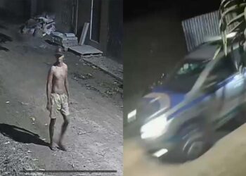 Criminoso conseguiu escapar da viatura da PM