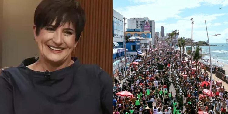 Mônica Waldvogel não percebeu que reportagem era sobre festa tradicional de Salvador