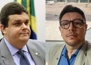 O presidente do PDT-PE, Wolney Queiroz e o secretário Ismênio Bezerra