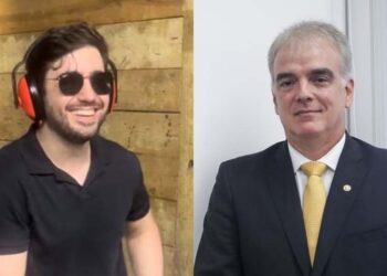 O promotor Thiago González (esq.) e p Procurador Geral de Justiça, Marcos Carvalho