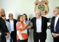 O ministro da Justiça, Ricardo Lewandowski, com a governadora do Rio Grande do Norte, Fátima Bezerra, em Mossoró — Foto: Jamile Ferraris